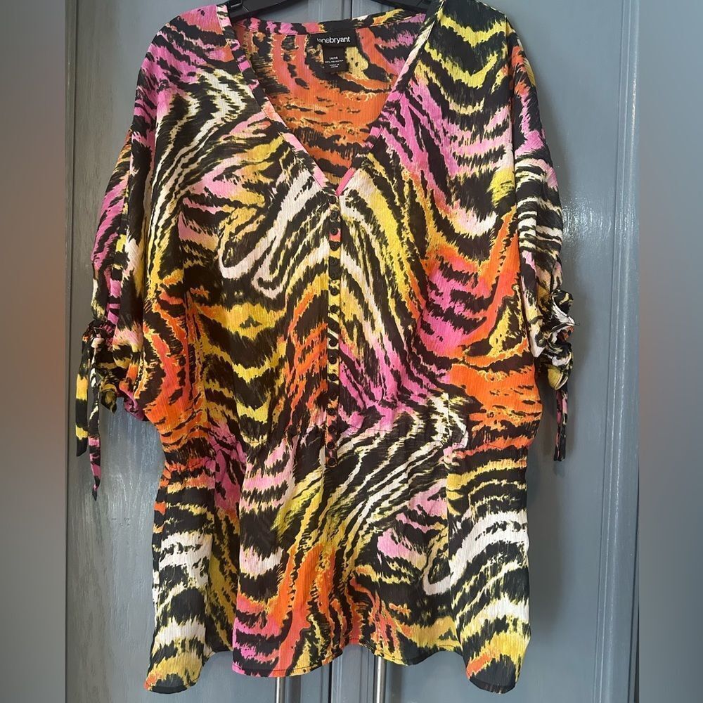 Lane Bryant Vibrant Abstract Top